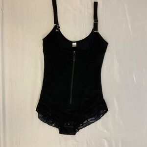 Fajas Post Op Full Body Shaper Black Compression Bodysuit Size Medium